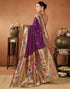 Vasthrlay Womens Paithani Unstitched Dark Green Saree