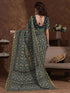 Vasthrlay Georgette Printed Blue Saree