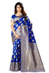 Vasthrlay Royal Blue San Pari Saree