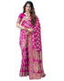 Vasthrlay Banarasi Jacquard Unstitched Yellow Saree