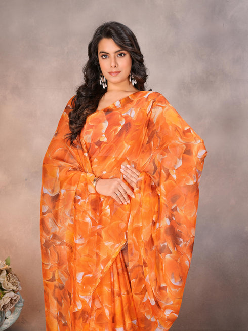 Vasthrlay Chiffon Floral Saree