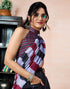 Vasthrlay Printed Chanderi Unstitched Teal Saree