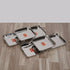 Stainless Steel Square Plate Set of 6pcs, 15cm