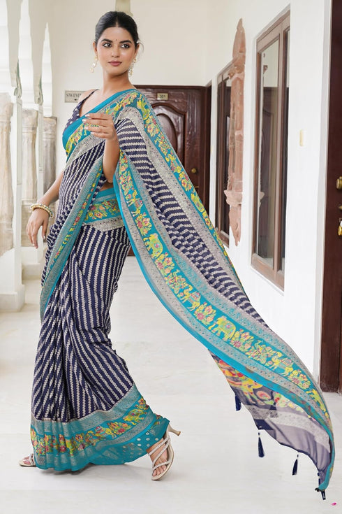 Vasthrlay Fashion Chiffon Printed Lightweight Ethnic Wear