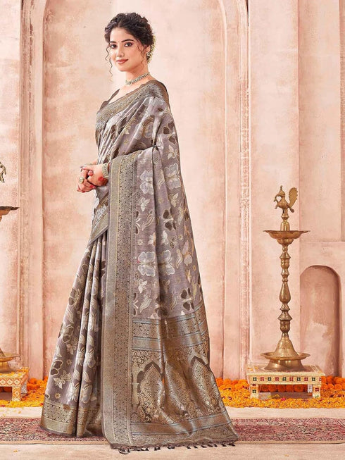 Vasthrlay Chanderi Banarasi Light Saree