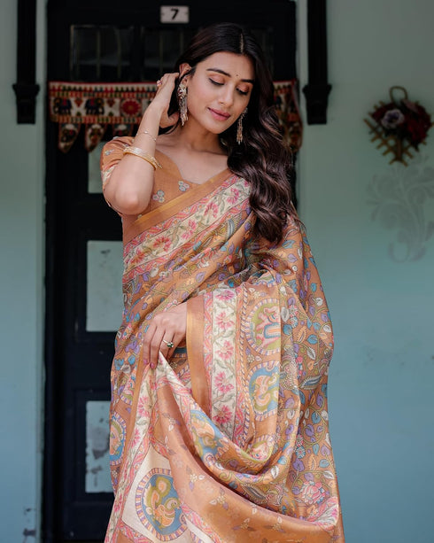 Vasthrlay Handloom Printed Saree