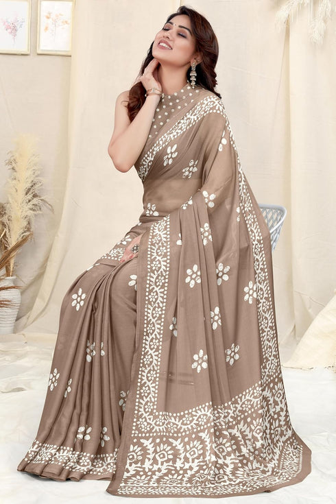 Vasthrlay Fashion Chiffon Printed Parrot Ethnic Wear