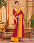 Vasthrlay Georgette Embroidery Unstitched Red Saree