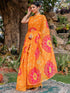 Vasthrlay Bandhani Printed Unstitched Peach Saree