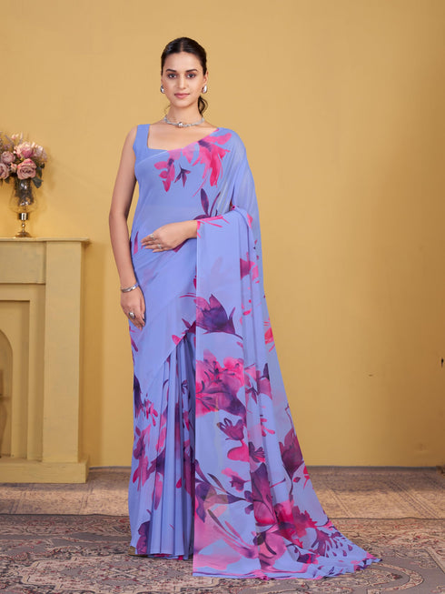 Vasthrlay Georgette Printed Saree