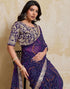 Vasthrlay Georgette Embroidery Unstitched Red Saree