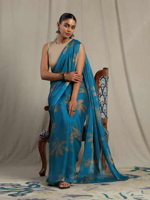 Vasthrlay Chiffon Floral Saree