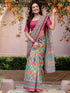 Vasthrlay Womens Printed Unstitched Multicolor Saree