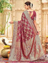 Vasthrlay Womens Banarasi Unstitched Mauve Saree