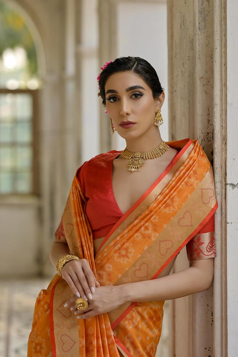 Vasthrlay Silk Saree Floral Patola Design