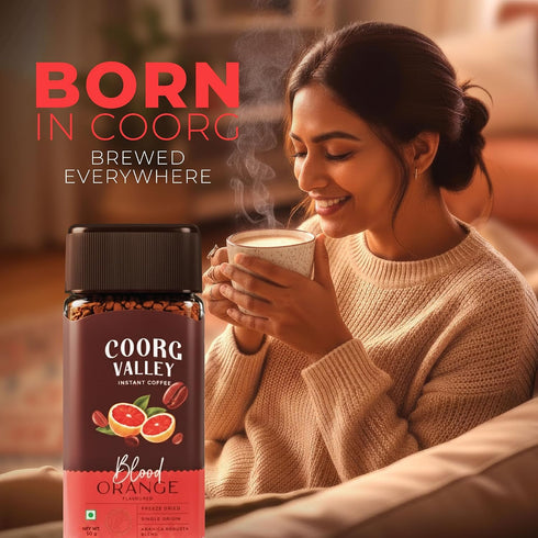 Coorg Valley Blood Orange Flavoured Instant Coffee 50g