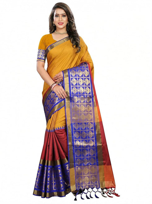 Vasthrlay Banarasi Freesize Ethnic Wear