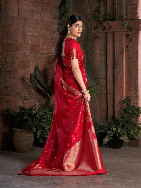 Vasthrlay Women's Kanjivaram Silk Unstitched Saree