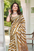 Vasthrlay Brown Unstitched Saree
