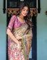 Vasthrlay Handloom Multicolour Pink Blue Saree