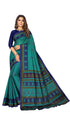 Vasthrlay Cotton Printed Green Saree