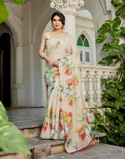 Vasthrlay Digital Chandheri Unstitched Material Az Ys Sasikala Ethnic Wear