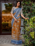 Vasthrlay Womens Printed Unstitched Multicolor Saree