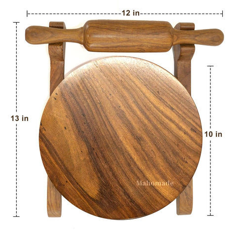 Wooden Chakla Belan with Stand & Roti Maker