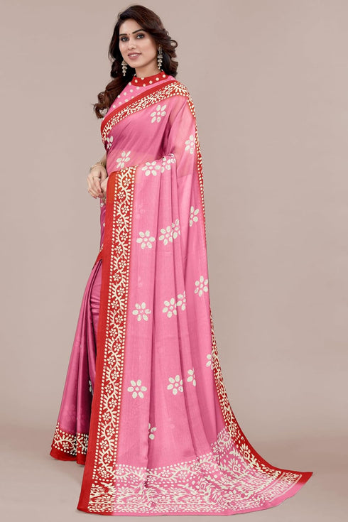 Vasthrlay Fashion Chiffon Printed Parrot Ethnic Wear
