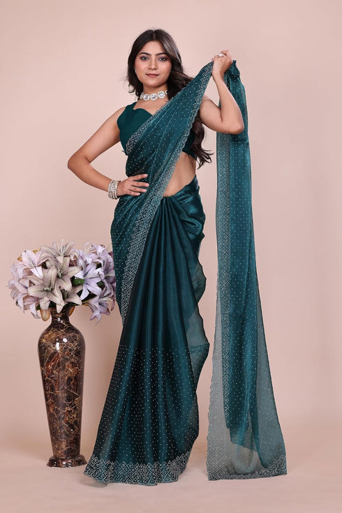 Vasthrlay Chiffon Embellished Ethnic Wear