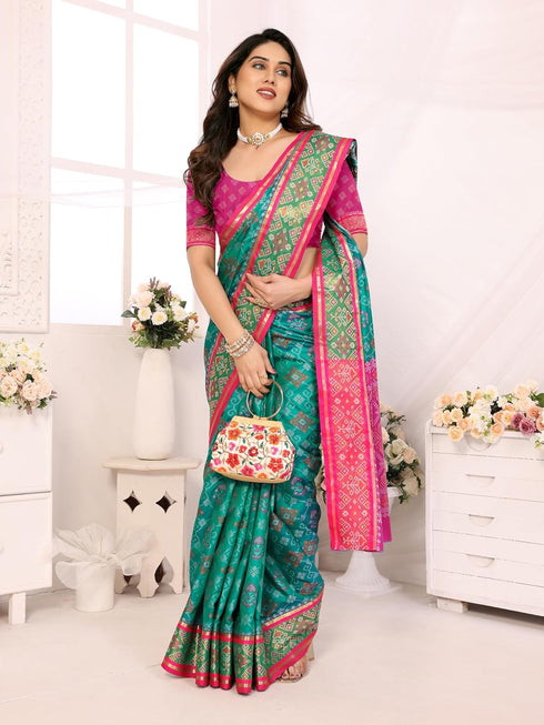 VasthrlayKanjivaram Banarasi Unstitched Rani Free Ethnic Wear