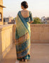 Vasthrlay Womens Printed Unstitched Dusty Pink Saree