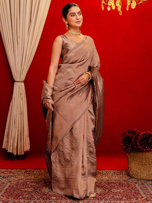 Vasthrlay Printed Bandhani Peacock Saree