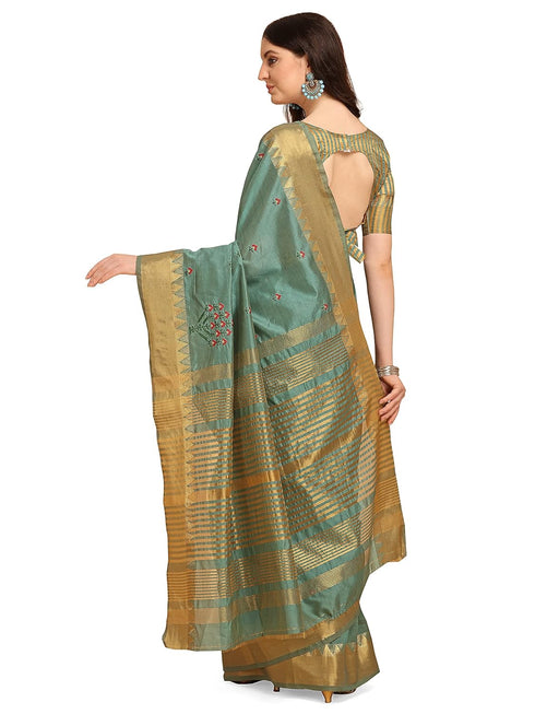 Vasthrlay Multicolor Embroidered Saree