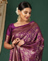 Vasthrlay Maroon Traditional Unstitched Saree