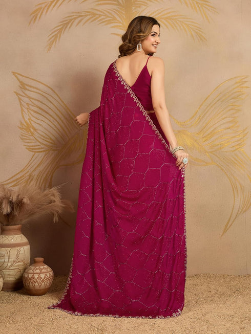 Vasthrlay Siroski Unstitched Morpeach Ethnic Wear