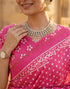 Vasthrlay Womens Printed Unstitched Navy Blue Saree