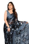 Vasthrlay Fashion Chiffon Turquoise Ethnic Wear