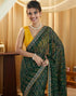 Vasthrlay Georgette Bandhani Unstitched Red Saree