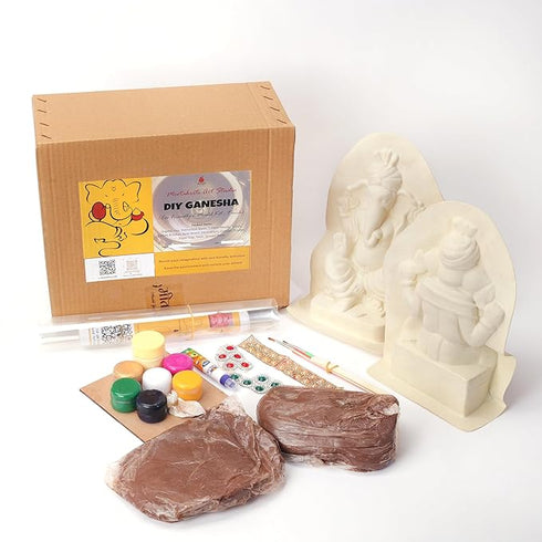 Meetakriti Clay 2 Piece Ganesha Diy Mould Kit