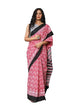 Jalther Handicrafts Women'S Ikat Hand Block Print Jaipuri Cotton Mulmul Saree
