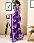Vasthrlay Womens Printed Unstitched Dark Green Saree