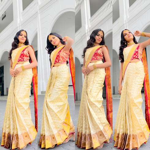 Vasthrlay Kanjivaram Wedding Unstitched Saree