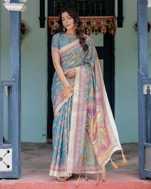 Vasthrlay Handloom Printed Saree