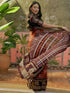Vasthrlay Georgette Printed Unstitched Rani Pink Saree