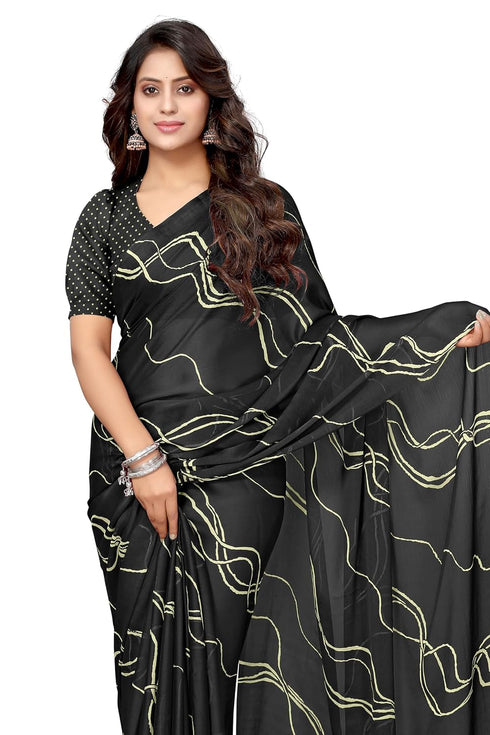 Vasthrlay Fashion Georgette Geometric Dusty Ethnic Wear