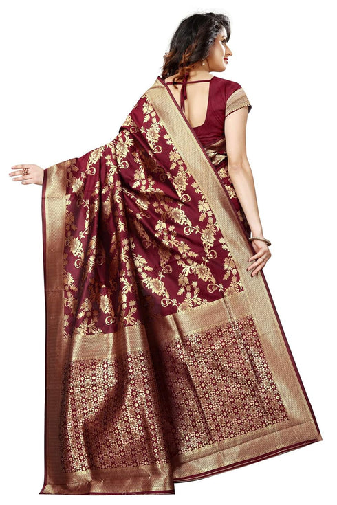 VasthrlayMaroon Kanchipuram San Pari Saree