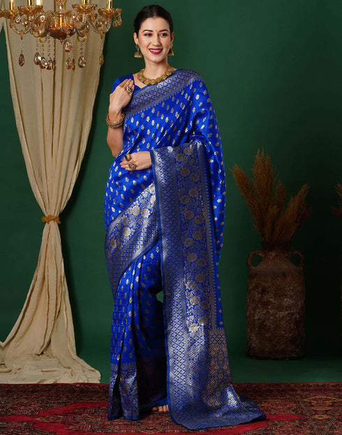 Vasthrlay Banarasi Traditional Unstitched Saree