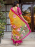 Vasthrlay Womens Printed Unstitched Multicolor Saree