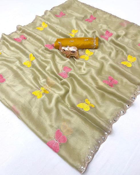Vasthrlay Georgette Embroidery Unstitch